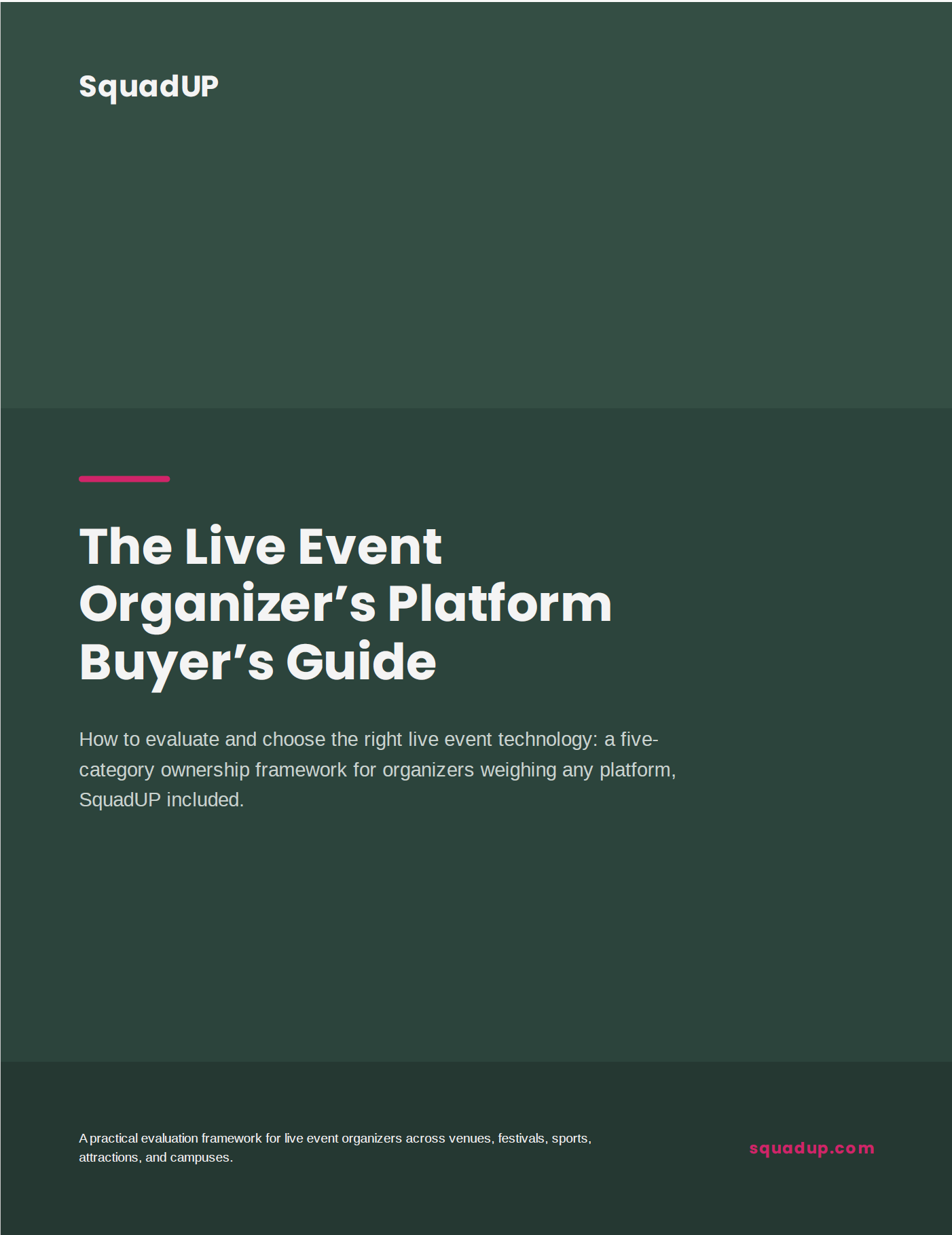 The Live Event Organizers Platform Buyers Guide
